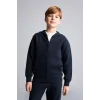 Defacto H2847A8NV253 Lacivert Kapüşonlu Basic Fermuarlı Cepli Sweatshirt Hırka Erkek Çocuk
