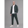 Defacto H4889AXGN1051 Yeşil Regular Fit Yan Biyeli Lastikli Paça Jogger Eşofman Altı