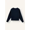 Defacto H4698AXIN187 İndigo Oversize Bisiklet Yaka New York Baskılı Modal Sweatshirt