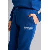 Defacto H9685A8BE842 Mavi Baskılı Lastikli Paça Kalın Kumaş Jogger Eşofman Altı Erkek Çocuk