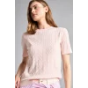 Defacto D3306AXPN423 Pembe Regular Fıt Bisiklet Yaka Açık Pembe Kazak
