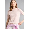 Defacto D3306AXPN423 Pembe Regular Fıt Bisiklet Yaka Açık Pembe Kazak