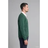 Defacto I3625AXGN149 Yeşil %100 Pamuk Relaxed Fit Kontrast Polo Yaka Cepli İnce Sweatshirt