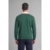 Defacto I3625AXGN149 Yeşil %100 Pamuk Relaxed Fit Kontrast Polo Yaka Cepli İnce Sweatshirt