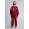 Defacto I6070A8BR248 Bordo Bisiklet Yaka Numara Baskılı İçi Yumuşak Tüylü Kalın Sweatshirt Erkek Çocuk