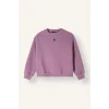 Defacto I6192A8PR237 Mor Relax Fit Bisiklet Yaka Kalp Pencereli Sweatshirt Kız Çocuk