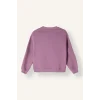 Defacto I6192A8PR237 Mor Relax Fit Bisiklet Yaka Kalp Pencereli Sweatshirt Kız Çocuk