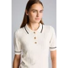 Defacto D9007AXER99 Ekru Kısa Kollu Fitilli Polo Yaka Basic Kazak