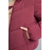 Defacto H8014A8BR170 Bordo Oversize Peluş Yaka İçi Detaylı Kapitone Fermuarlı Şişme Mont Kız Çocuk