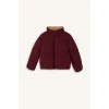 Defacto H8014A8BR170 Bordo Oversize Peluş Yaka İçi Detaylı Kapitone Fermuarlı Şişme Mont Kız Çocuk