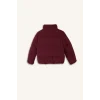 Defacto H8014A8BR170 Bordo Oversize Peluş Yaka İçi Detaylı Kapitone Fermuarlı Şişme Mont Kız Çocuk