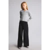 Defacto I4938A8NM40 Siyah Flare Fit Rahat İspanyol Paça Jean Pantolon Kız Çocuk