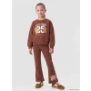 LCW Kids Kahverengi Baskılı Kız Çocuk Takım