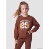 LCW Kids Kahverengi Baskılı Kız Çocuk Takım