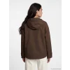 LCW Vision Kahverengi Kapüşonlu Oversize Kadın Yağmurluk