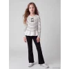 LCW Kids Siyah Bisiklet Yaka Kız Çocuk Takım