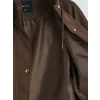 LCW Vision Kahverengi Kapüşonlu Oversize Kadın Yağmurluk