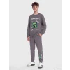 LCW Kids Gri Minecraft Baskılı Erkek Çocuk Jogger Eşofman Altı