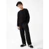 LCW Kids Siyah Bisiklet Yaka Erkek Çocuk Sweatshirt