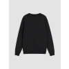 LCW Kids Siyah Bisiklet Yaka Erkek Çocuk Sweatshirt