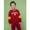 LCW Kids Kırmızı Galatasaray Baskılı Erkek Çocuk Kalın Sweatshirt
