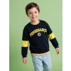LCW Kids Lacivert Fenerbahçe Baskılı Erkek Çocuk Kalın Sweatshirt