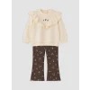 LCW baby Ekru Çiçekli Kız Bebek Takım