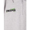 LCW Kids Gri Minecraft Baskılı Erkek Çocuk Sweatshirt