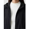 LCW EVERYDAY Siyah Kapüşonlu Oversize Kadın Yağmurluk