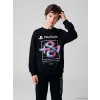 LCW Kids Siyah PlayStation Lisanslı Erkek Çocuk Sweatshirt