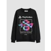 LCW Kids Siyah PlayStation Lisanslı Erkek Çocuk Sweatshirt