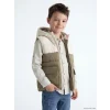 LCW Kids Bej Kapüşonlu Erkek Çocuk Şişme Yelek