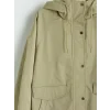 LCW Vision Haki Kapüşonlu Oversize Kadın Yağmurluk