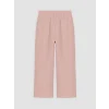 LCW Kids Pembe Beli Lastikli Kız Çocuk Gabardin Pantolon