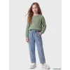 LCW Kids İndigo Beli Lastikli Straight Fit Kız Çocuk Jean Pantolon