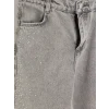 LCW Kids Gri Taşlı Wideleg Kız Çocuk Jean Pantolon