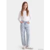 LCW Kids Mavi Straight Fit Taş İşlemeli Kız Çocuk Jean Pantolon
