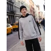 LCW Kids Gri Slogan Baskılı Erkek Çocuk Sweatshirt