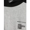 LCW Kids Gri Slogan Baskılı Erkek Çocuk Sweatshirt