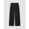 LCW Kids Siyah Wideleg Kız Çocuk Jean Pantolon