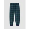 LCW Kids Gri Nakışlı Bisiklet Yaka Erkek Çocuk Pijama Takım