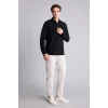 Defacto F9049AXBK81 Siyah Regular Fıt Polo Yaka Penye Uzun Kollu Gömlek