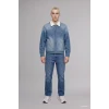 Defacto I6245AXNM28 Mavi Straıght Fıt Normal Bel Boru Paça Jean Pantolon