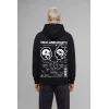 Defacto H2725AXBK81 Siyah Rick and Morty Boxy Fit Kapüşonlu Kanguru Cepli Baskılı Sweatshirt