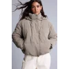 Defacto H8586AXBG642 Bej Su İtici Regular Fit Kapüşonlu Şişme Mont