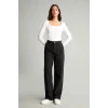 Defacto E9125AXNM40 Siyah 90s Wide Leg Yüksek Bel Boru Paça Jean Pantolon