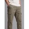 Defacto F4681AXKH401 Haki Regular Fit Beli Bağcıklı Kargo Cepli Jogger Pantolon
