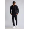 Defacto E9772AXBK81 Siyah Ultra Yumuşak Standart Fıt Dik Yaka Modal Sporcu Basic Sweatshirt