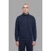 Defacto E9363AXNV146 Lacivert Boxy Fıt Dik Yaka Skuba Kumaş Uzun Kollu Basic Sweatshirt