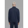 Defacto E9363AXNV146 Lacivert Boxy Fıt Dik Yaka Skuba Kumaş Uzun Kollu Basic Sweatshirt